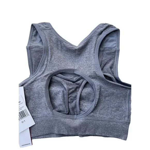 Good American Size 0/1 Maternity Seamless Nursing Bra XS/S Heather Grey - Picture 6 of 13